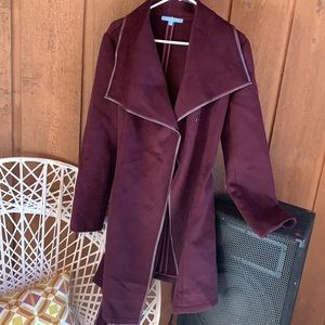 Belted Antonio Melani Burgundy Coat